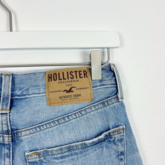 Hollister Y2K Medium Wash Denim Shorts Size 28 - Picture 4 of 8